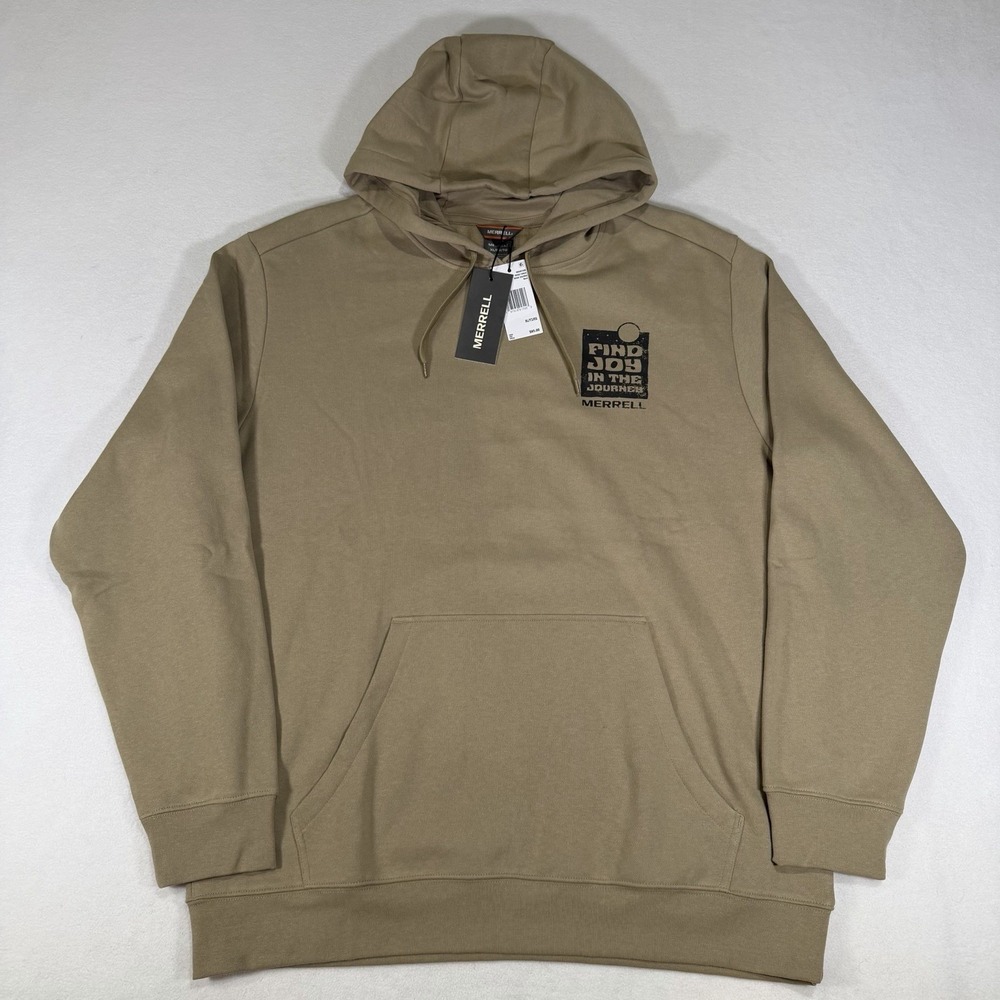 NWT‎ Merrell Joy Hoody Mens XL Khaki Beige Sweatshirt Hoodie Long Sleeve